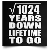32nd Anniversary Square Root of 1024 Years Lifetime To Go - Poster Square