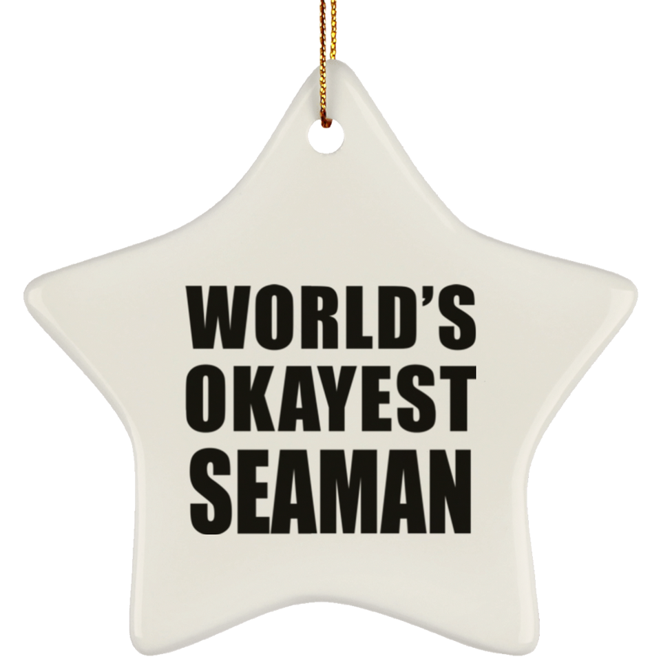 World's Okayest Seaman - Star Ornament