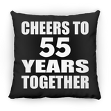 55th Anniversary Cheers To 55 Years Together - Throw Pillow Black