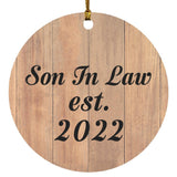 Son In Law Established EST. 2022 - Circle Ornament C