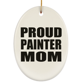 Proud Painter Mom - Oval Ornament