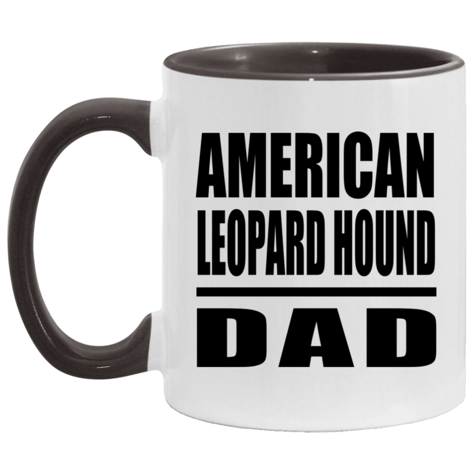 American Leopard Hound Dad - 11oz Accent Mug Black
