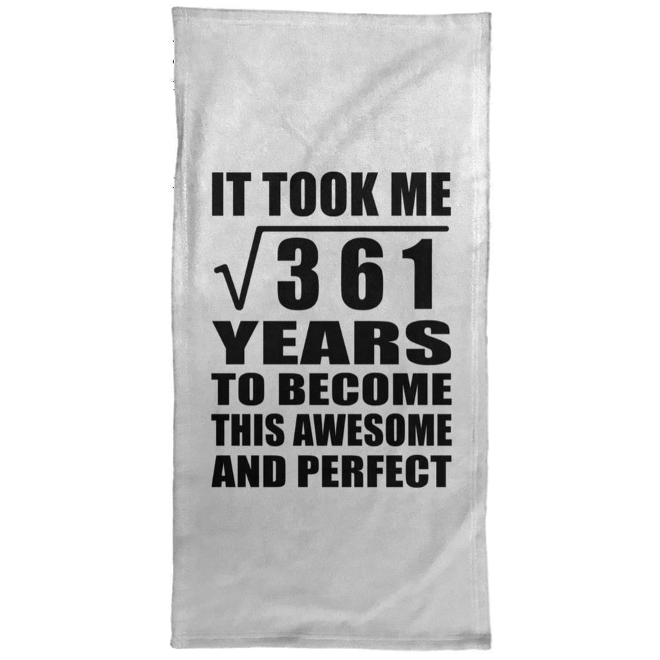 19th Birthday Took Square Root of 361 Years To Awesome - Hand Towel
