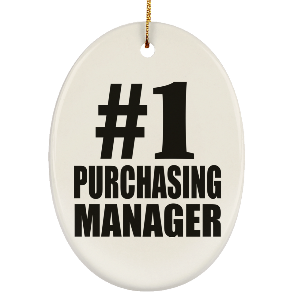 Number One #1 Purchasing Manager - Oval Ornament