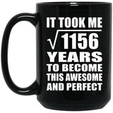 34th Birthday Took Square Root of 1156 Years To Awesome - 15oz Coffee Mug Black
