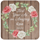 First Year As An Amazing Opa 2020 - Drink Coaster B