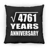 69th Anniversary Square Root of 4761 Years Anniversary - Throw Pillow Black