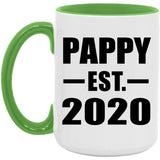 Pappy Established EST. 2020 - 15oz Accent Mug Green