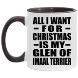 All I Want For Christmas Is My Glen Of Imaal Terrier - 11oz Accent Mug Black
