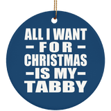 All I Want For Christmas Is My Tabby - Circle Ornament