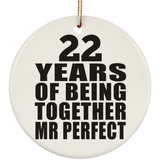 22nd Anniversary 22 Years Of Being Mr Perfect - Circle Ornament