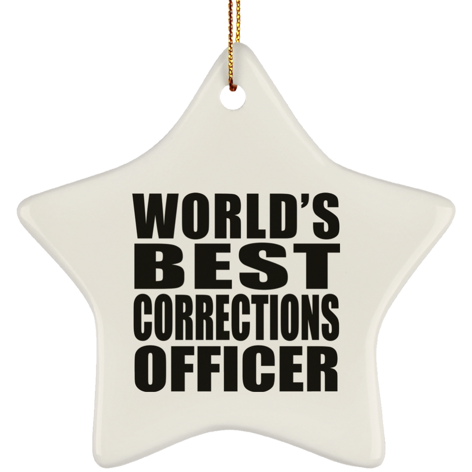 World's Best Corrections Officer - Star Ornament
