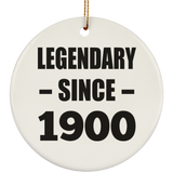 124th Birthday Legendary Since 1900 - Circle Ornament