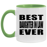 Best Daughter In Law Ever - 11oz Accent Mug Green