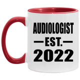 Audiologist Established EST. 2022 - 11oz Accent Mug Red