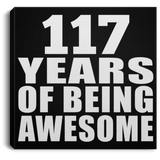 117th Birthday 117 Years Of Being Awesome - Canvas Square