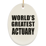 World's Greatest Actuary - Oval Ornament