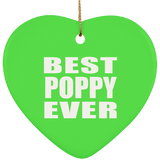 Best Poppy Ever - Heart Ornament