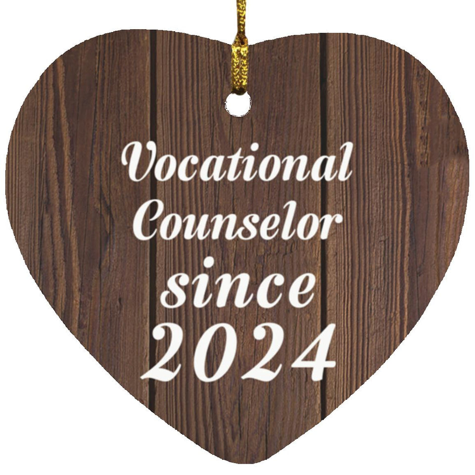 Vocational Counselor Since 2024 - Heart Ornament D