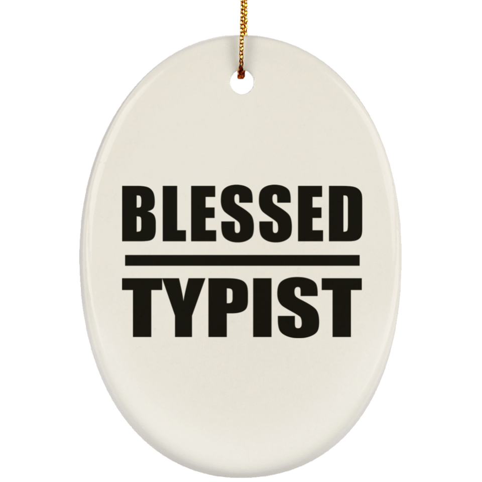 Blessed Typist - Oval Ornament