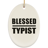 Blessed Typist - Oval Ornament