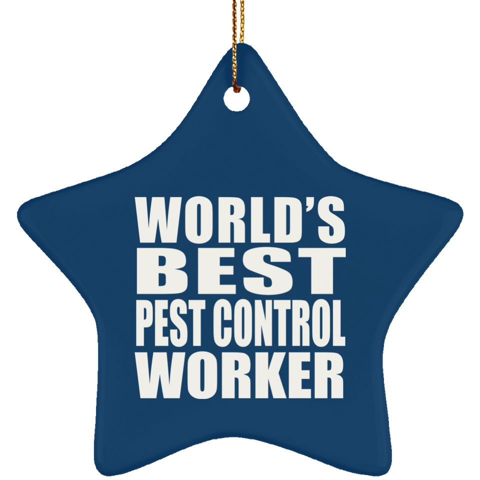 World's Best Pest Control Worker - Star Ornament