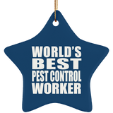 World's Best Pest Control Worker - Star Ornament