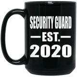 Security Guard Established EST. 2020 - 15oz Coffee Mug Black