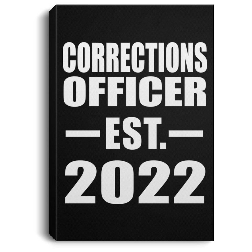 Corrections Officer Established EST. 2022 - Canvas Portrait