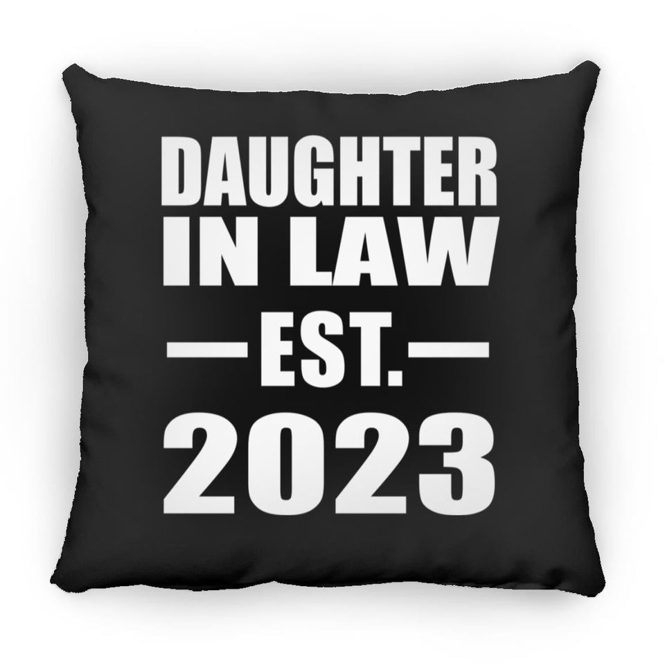 Daughter In Law Established EST. 2023 - Throw Pillow Black