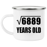 83rd Birthday Square Root of 6889 Years Old - 12oz Camping Mug