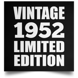 72nd Birthday Vintage 1952 Limited Edition - Poster Square