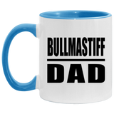Bullmastiff Dad - 11oz Accent Mug Blue