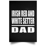 Irish Red And White Setter Dad - Poster Portrait