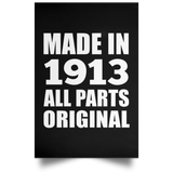 111th Birthday Made in 1913 All Parts Original - Poster Portrait
