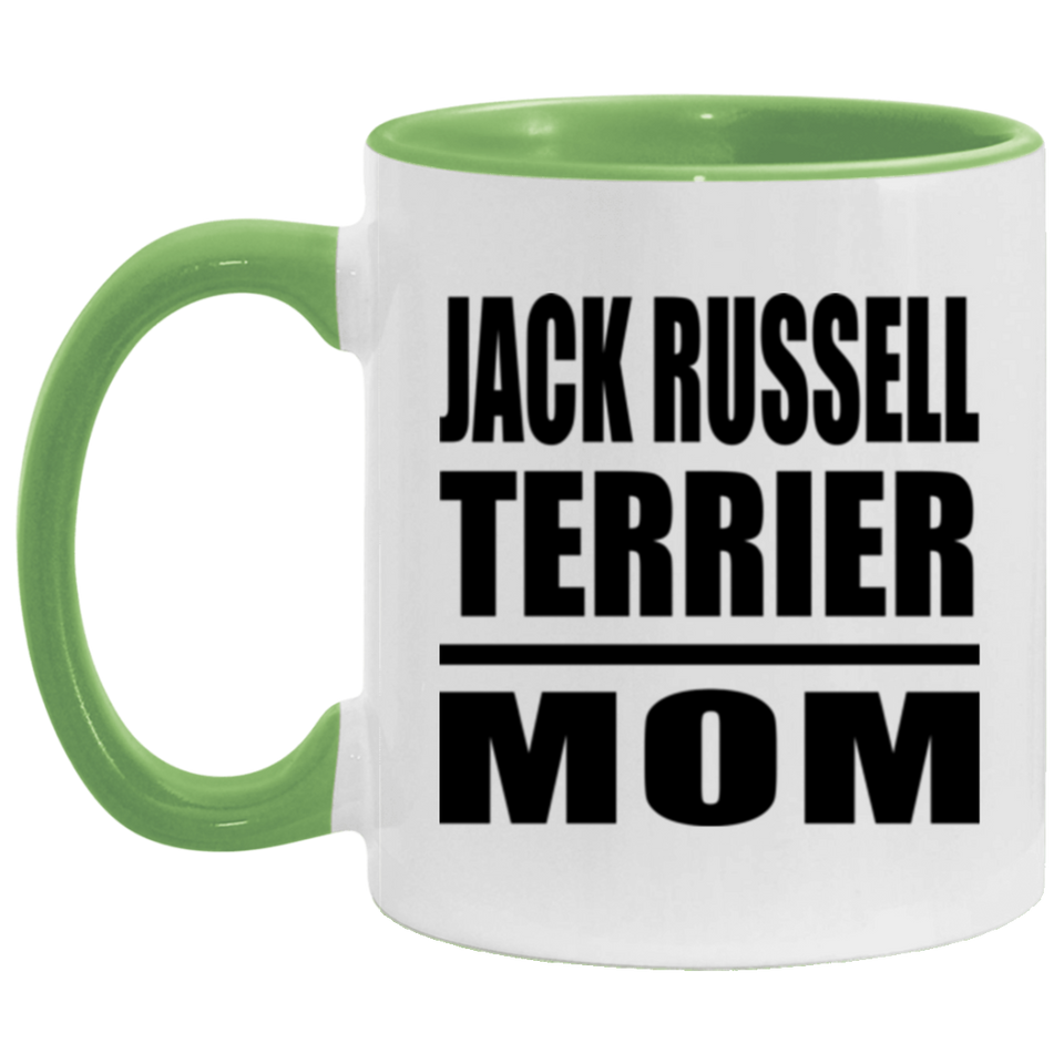 Jack Russell Terrier Mom - 11oz Accent Mug Green