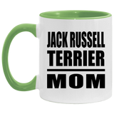 Jack Russell Terrier Mom - 11oz Accent Mug Green