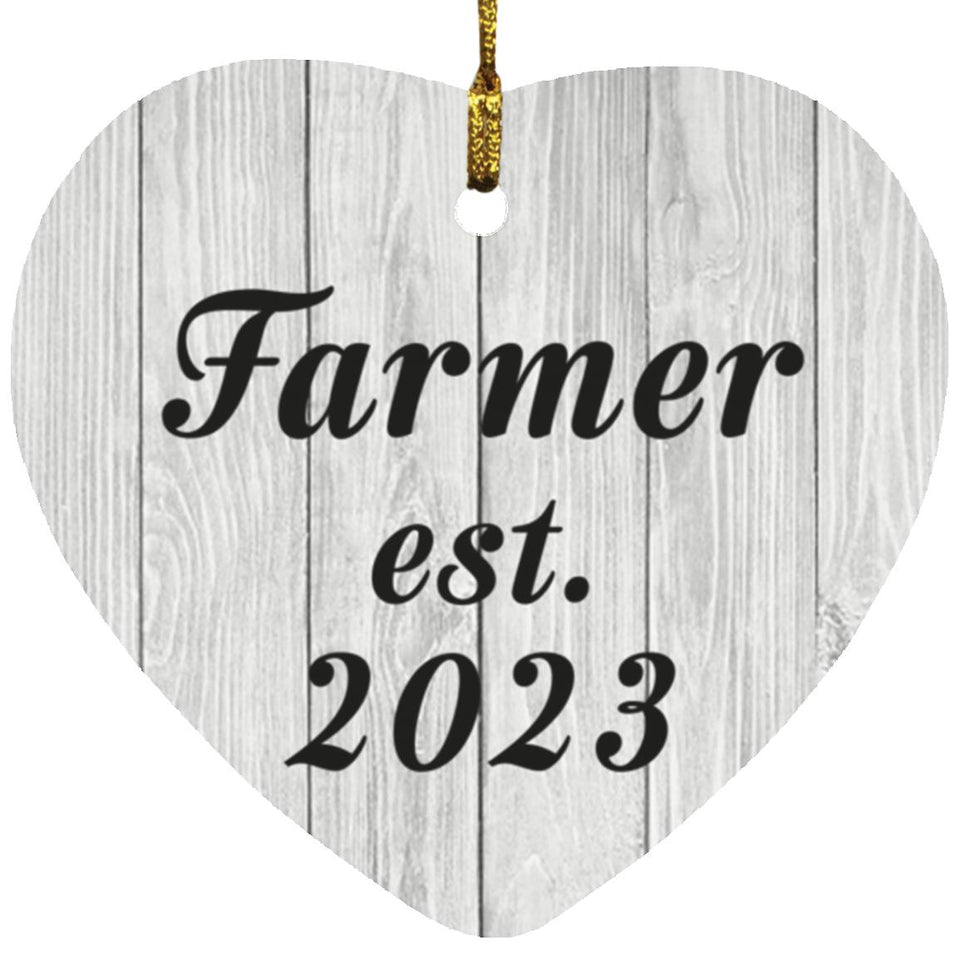 Farmer Established Est. 2023 - Heart Ornament F