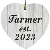 Farmer Established Est. 2023 - Heart Ornament F