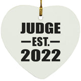 Judge Established EST. 2022 - Heart Ornament