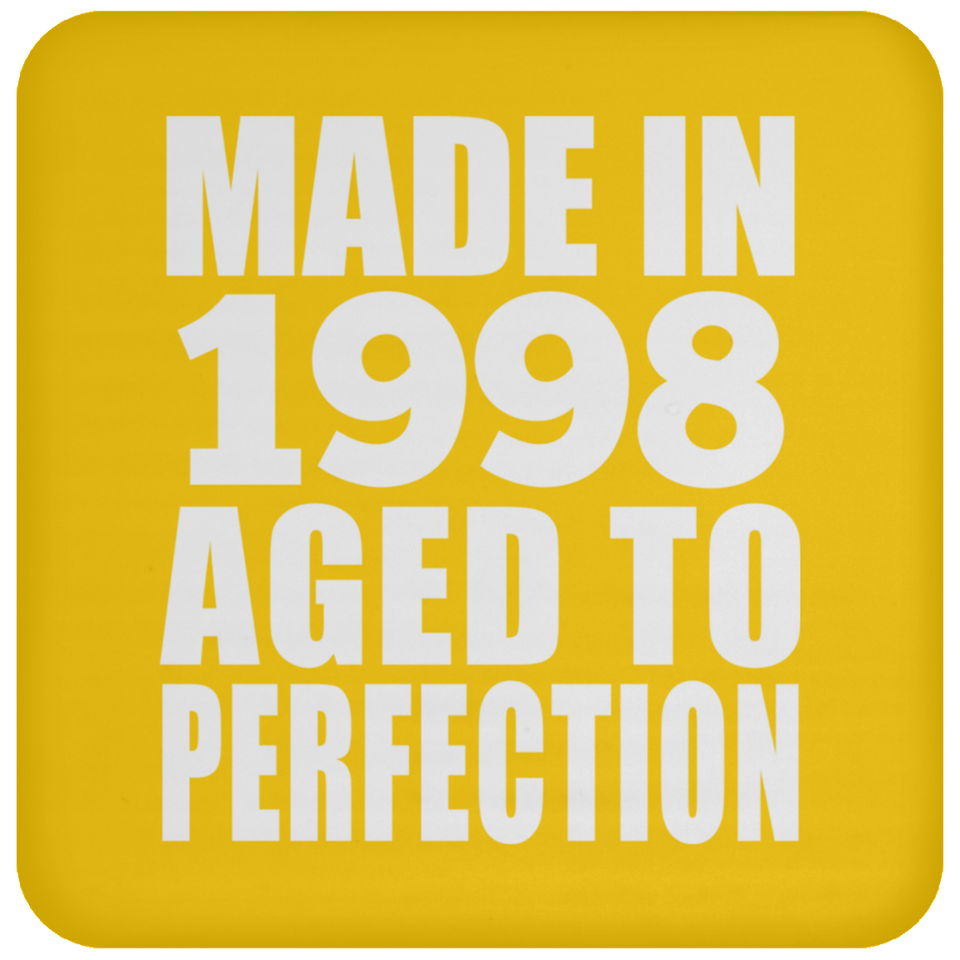26th Birthday Made In 1998 Aged to Perfection - Drink Coaster