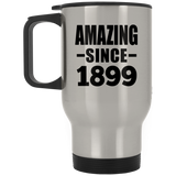 125th Birthday Amazing Since 1899 - Silver Travel Mug
