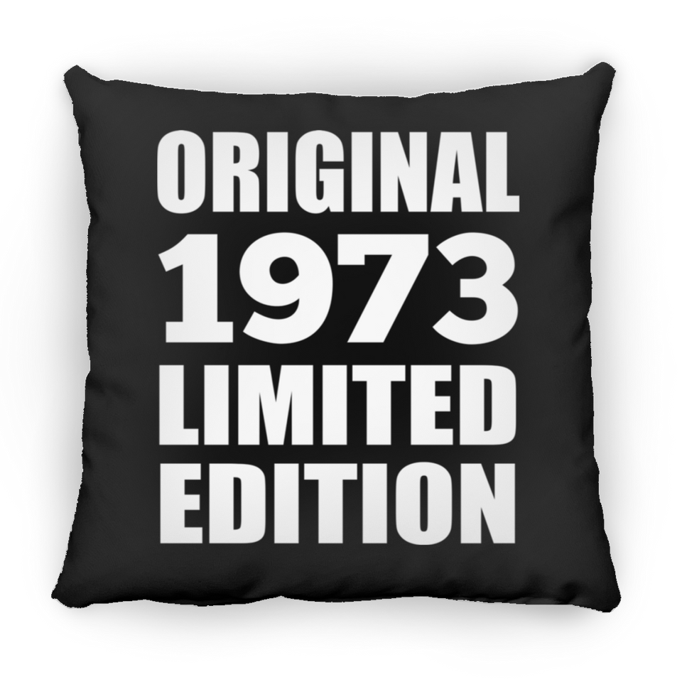 51st Birthday Original 1973 Limited Edition - Throw Pillow Black
