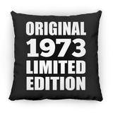 51st Birthday Original 1973 Limited Edition - Throw Pillow Black