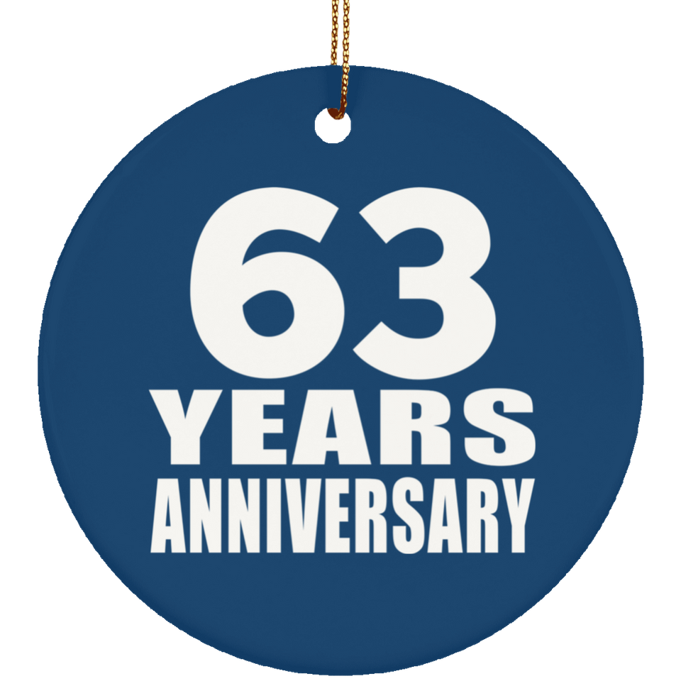 63rd Anniversary 63 Years Anniversary - Circle Ornament
