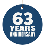 63rd Anniversary 63 Years Anniversary - Circle Ornament