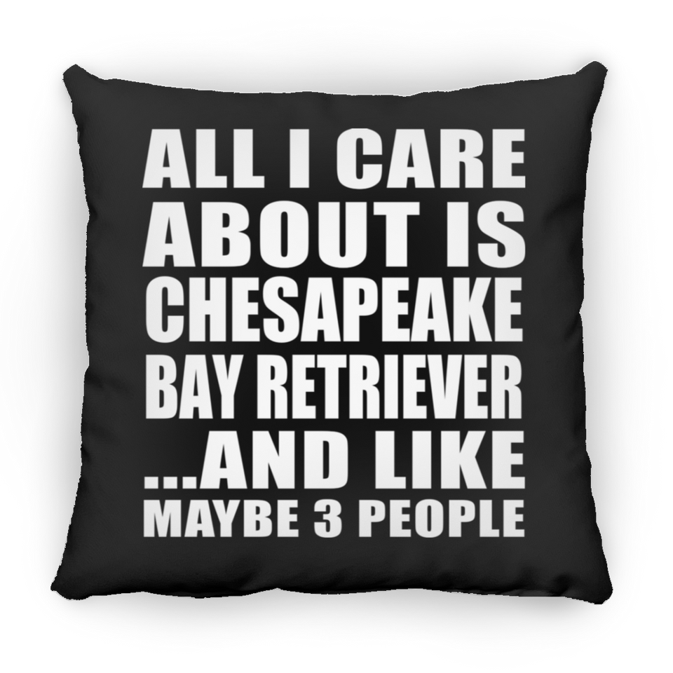 All I Care About Is Chesapeake Bay Retriever - Throw Pillow Black