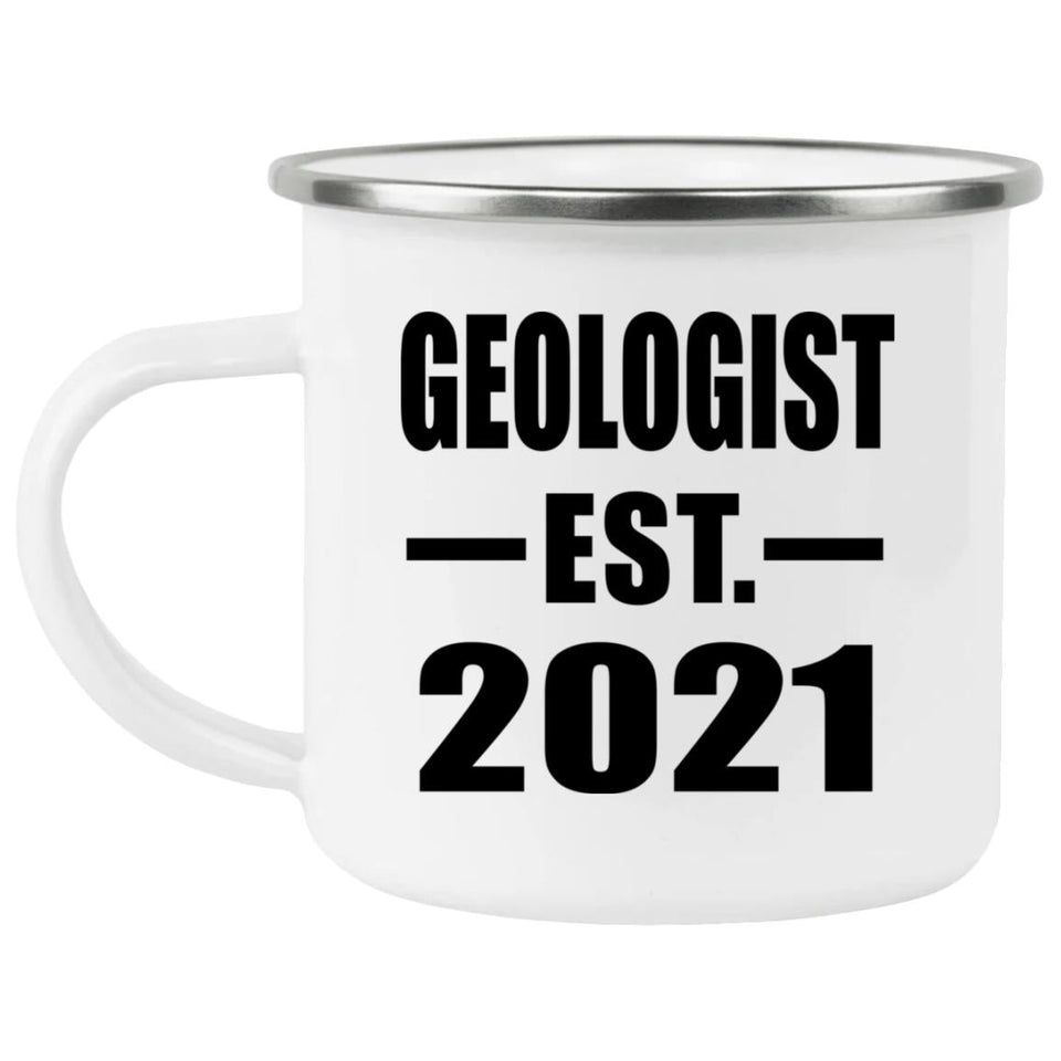 Geologist Established EST. 2021 - 12oz Camping Mug