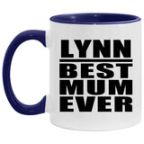 Lynn Best Mum Ever - 11oz Accent Mug Purple