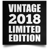 6th Birthday Vintage 2018 Limited Edition - Poster Square